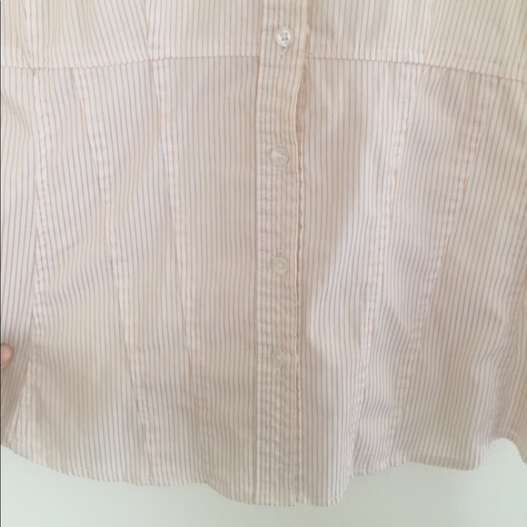 Orange & white button down blouse - Picture 5 of 6